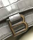 Сумка Balenciaga Hourglass Top Handle Bag Grey Crocodile