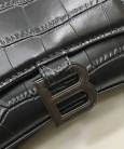 Сумка Balenciaga Hourglass Top Handle Bag Black Crocodile