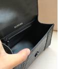 Сумка Balenciaga Hourglass Small Top Handle Bag Black Croc