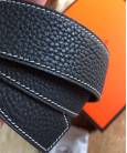 Ремінь Hermes H Belt Buckle & Reversible Leather Black