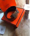 Двосторонній шкіряний ремінь Hermes Brown