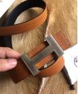 Шкіряний ремінь Hermes Brown