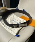 Ремінь Louis Vuitton Black Leather LV Initiales Belt
