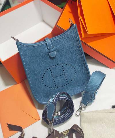 Сумка Hermes Evelyne Mini TPM Blue  