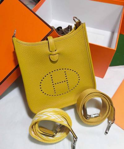 Сумка Hermes Evelyne Mini TPM  Yellow Jaune Ambre 