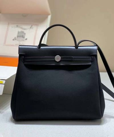 Сумка Hermes Herbag Zip 31 Bag Black / Black Leather