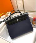 Сумка Hermes Herbag Zip 31 Bag Blue Indigo / Black Toile