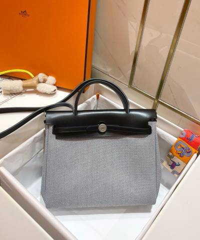 Сумка Hermes Herbag Zip 31 Bag Grey  / Black 