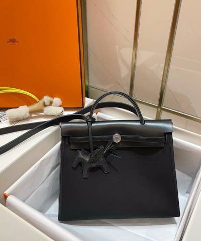 Сумка Hermes Herbag Zip 31 Bag Black Berline / Black Leather