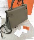 Сумка Hermes Kelly Grey Asphalt