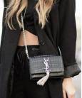 Клатч YSL Saint Laurent Tassel Small Crocodile