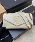 Сумка Saint Laurent Calypso Leather Shoulder Bag  White