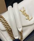 Сумка Saint Laurent Calypso Leather Shoulder Bag  White